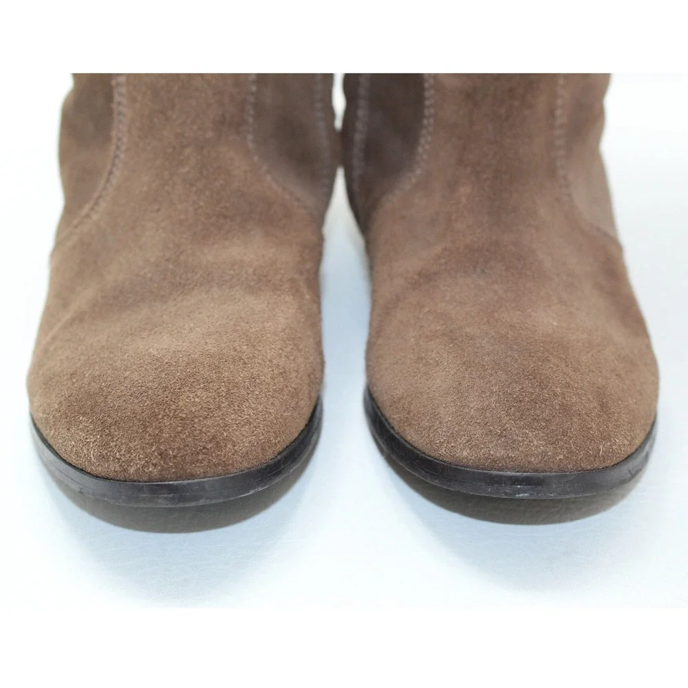 Colin‎ Stuart Brown Suede Over The Knee Flat Boots Buckle 8B 243502-F49
